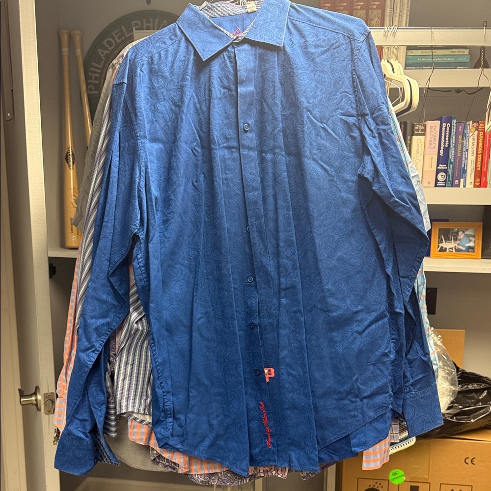 Robert Graham Deep Blue Button Down Shirt